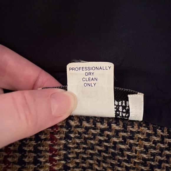 VTG Wool Houndstooth Double Breasted Blazer Jacket 10 Petite - Picture 11 of 12